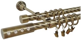 Galerie ALLURE dubla twist - 19/19 - aur antic (Alege marime: 120 cm)