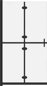 vidaXL Perete de duș walk-in pliabil, 100x190 cm, sticlă ESG mată