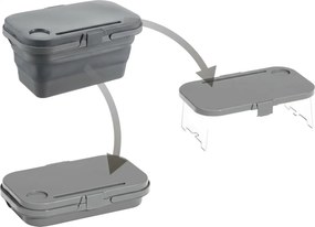 Cos de picnic pliabil TRIGO 3in1, gri