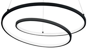 Lustra LED suspendata design modern circular OZ SP D80 ON-OFF NERO