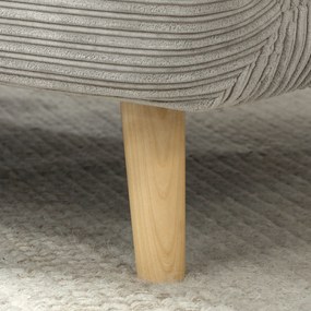 HOMCOM 2 în 1 Fotoliu extensibil Pat pentru oaspeți, cu suport reglabil Cord-Optik 82 cm x 89 cm x 83 cm Gri | Aosom Romania