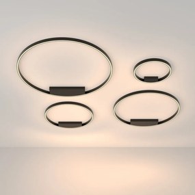 Plafoniera LED design modern Rim negru 60cm, 3000K