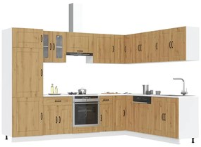 vidaXL Set dulap de bucătărie 14 piese „Kalmar” stejar artizanal lemn