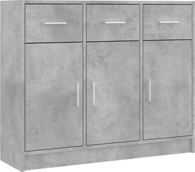 vidaXL Servantă, gri beton, 91x28x75 cm, lemn prelucrat