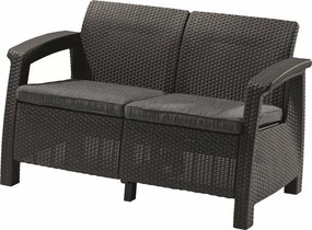 Canapea de grădină Keter Corfu 128 x 70 x 79 cm,grafit