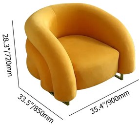 Fotoliu galben în living în stil art nouveau DEPRIMO 37943 by Deprimo