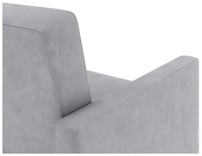 Colțar gri deschis cu tapițerie din catifea Lilly – Støraa