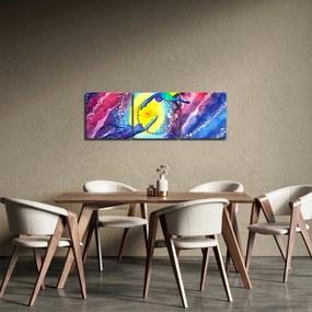 Tablou - Atingere (cu ceas) (90x30 cm)