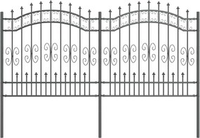 vidaXL Gard de Grădină Gri 240 x 166 cm Oțel vopsit în pulbere