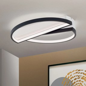 Plafoniera LED moderna design circular OLGA negru/alb