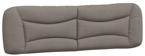 374604 vidaXL Pernă pentru tăblie de pat, gri taupe, 180 cm, material textil