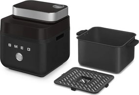 Friteuza cu aer cald Smeg Collezione AFC01BLMAU, 1450 W, 7,3 l, 40-200°C, 7 programe, Мod dublu, Цomandă tactilа, Timer, LED, negru