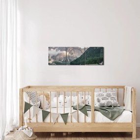 Tablou - Lake Prags (cu ceas) (90x30 cm)