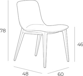 Scaun tapitat design italian Crown AC-DC771E