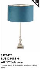 Veioza, Lampa de masa eleganta Whitby teal