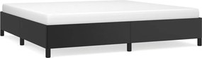 vidaXL Cadru de pat, negru, 200x200 cm, piele ecologică