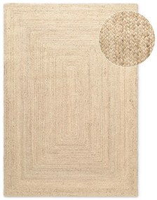 Covor culoare naturală deschisă reversibil, țesut manual din iută 60x90 cm Sharmila Natural White – Hanse Home