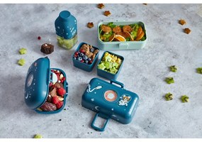 Cutie gustări pentru copii Monbento Gram Cosmic, albastru turcoaz