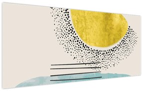 Tablou - pictură abstractă de plajă N⁰2 (120x50 cm)