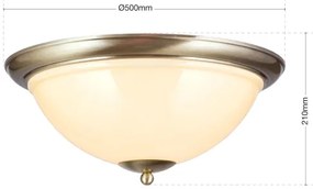 Plafonieră Orion DL 7-675/27 AUSTRIAN OLD LAMP 2xE27/60W/230V bronz/bej