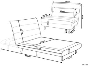 Canapea Strib (gri deschis) . 1008928