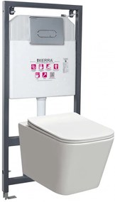 Set rezervor WC Tinos Pacific Chrome montat pe perete