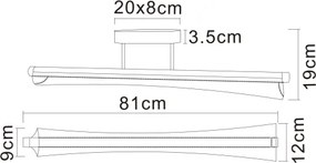 Globo 68256D - Lustră LED pe tijă MALINDA LED/28W/230V 2700/4000/6000K