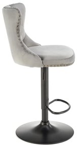 Scaun de bar H117 velvet gri