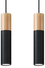 Lustră pe cablu PABLO 2xGU10/40W/230V negru