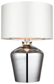 Lampă de masă Endon 61198 WALDORF 1xE27/10W/230V crom lucios/alb