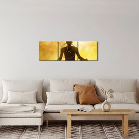 Tablou - meditare (cu ceas) (90x30 cm)