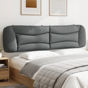 374616 vidaXL Pernă tăblie de pat, gri deschis, 200 cm, material textil