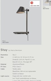 Lampa de perete LED multifunctionala Stay gri 48171010 DFTP