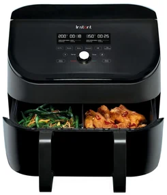 Friteuza cu aer cald Instant Pot Vortex Plus Versazone 140115101, 1700W, 8.5L, 2 zone de gatit independente, 35-205°C, 6 programe, Negru