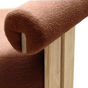 Fotoliu design maro HANNA, stejar