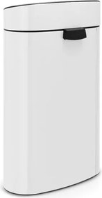 Brabantia Touch Bin New 649729, 40 l, închidere silențioasă și lină, spate plat, alb