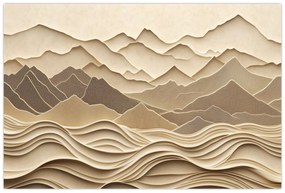 Tablou - Linii Montane 3D (90x60 cm)