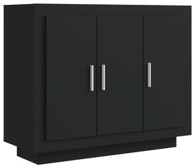 Servantă, negru, 92x35x75 cm, lemn compozit