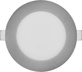 Corp de iluminat LED încastrat NEXXO, 7 W, 230 V, 3000/3500/4000 K, argintiu, Ø 12 cm