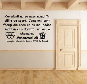 Sticker perete citat Muhammad Ali