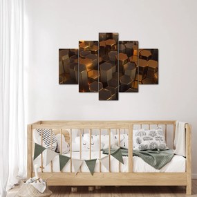 Tablou - Hexagoane de bronz (150x105 cm)