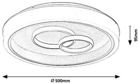 Rabalux - Plafonieră LED rotundă, 40 W, 230 V