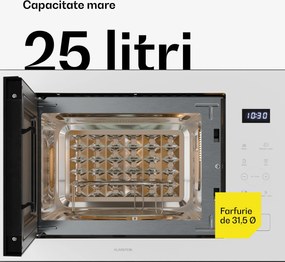 Klarstein Velaire cuptor cu microunde încorporabil cu grătar | Grătar 1200 W | Cuptor cu microunde 850 W | 60 cm