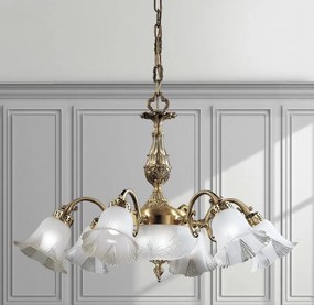 Candelabru 6 brate LUX design clasic realizat manual Bell