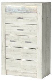 Comodă Indie 06 (cu iluminat LED) (craft alb). 1057768
