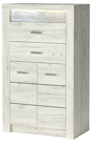 Comodă Indie 06 (cu iluminat LED) (craft alb). 1057768