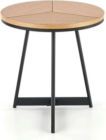 Masuta KARIDA S, stejar auriu/negru, 45x45x49 cm