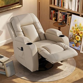 Homcom Fotoliu Relax – Rabatabil cu Masaj &amp; incalzire | Aosom Romania