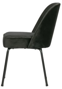 Scaune de dining negre 2 buc. din catifea Vogue – WOOOD
