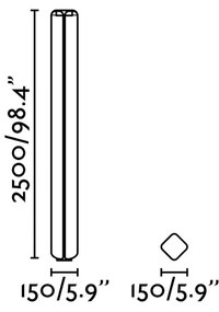 Stalp LED de ilumint exterior design modern BU-OH H-250cm